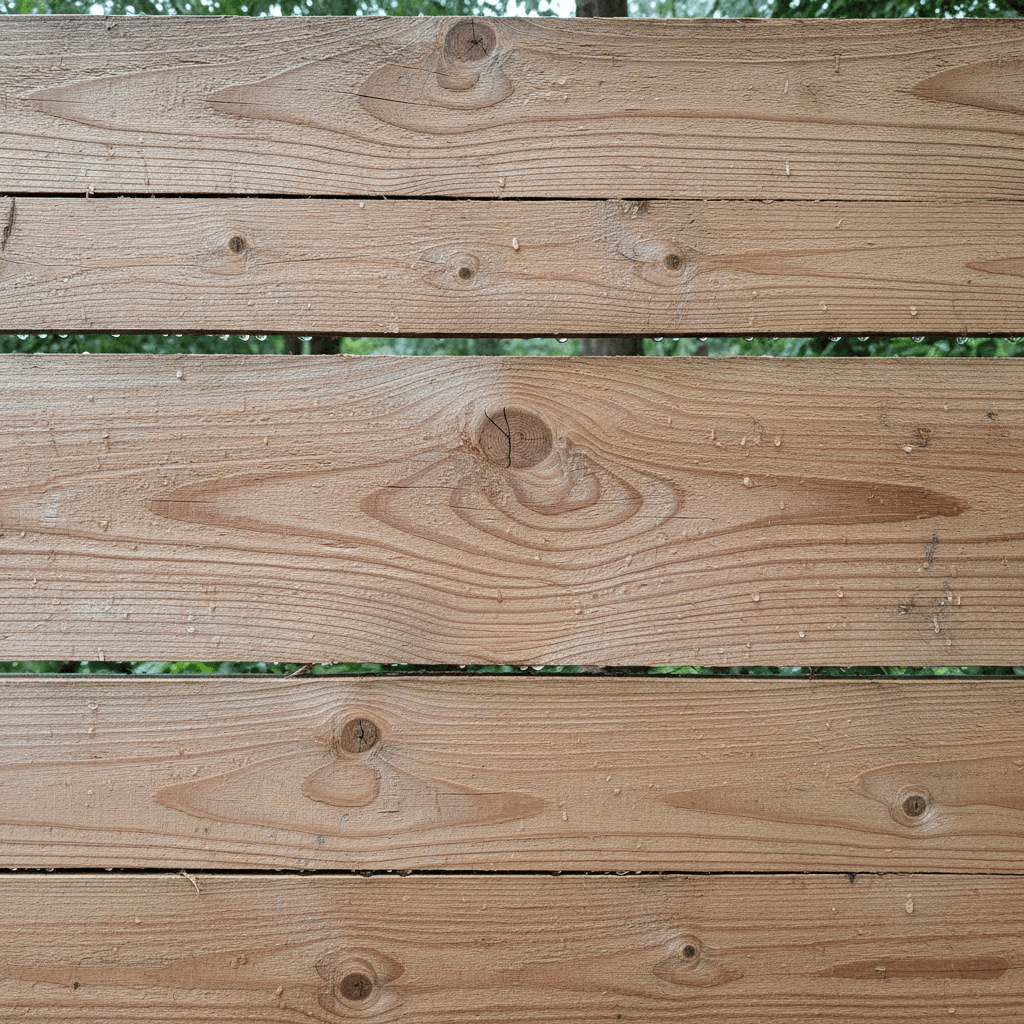 Close up of cedar wood fence boards